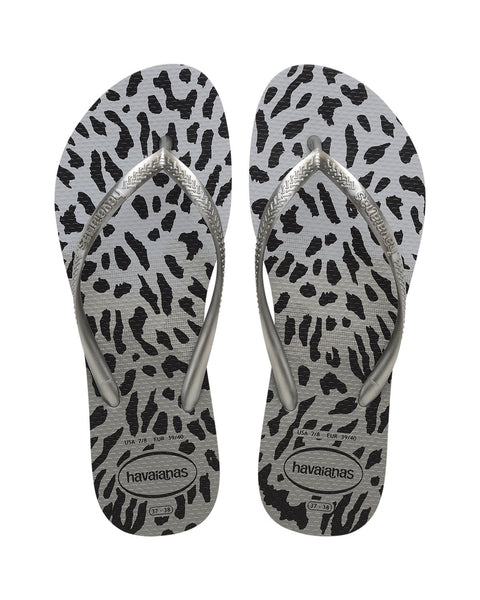 Sandalia Havaianas Slim Animals Femeninas#color_742-gris-estampado