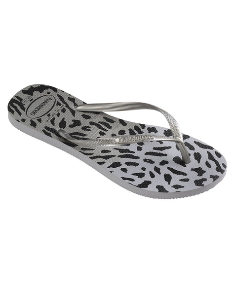 Sandalia Havaianas Slim Animals Femeninas#color_742-gris-estampado