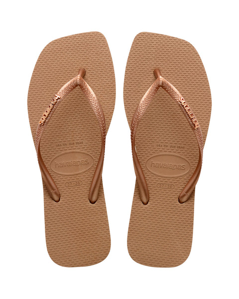 Sandalia Havaianas Square Logo Femeninas#color_127-dorado