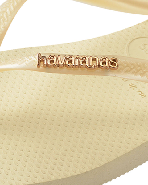 Sandalia Havaianas Square Logo Femeninas#color_806-marfil