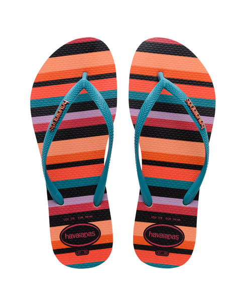 Sandalia Havaianas Slim Patchwork Femeninas#color_146-rayas-estampado