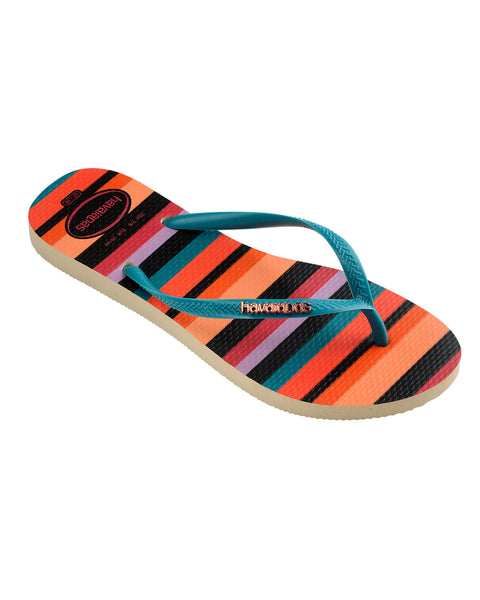 Sandalia Havaianas Slim Patchwork Femeninas#color_146-rayas-estampado