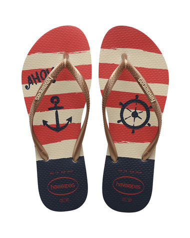 Sandalias Havaianas Slim Nautical Femeninas#color_145-estampado-marinero