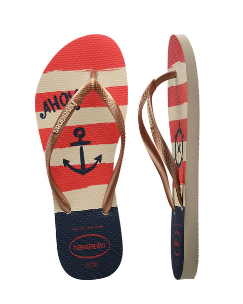 Sandalias Havaianas Slim Nautical Femeninas#color_145-estampado-marinero