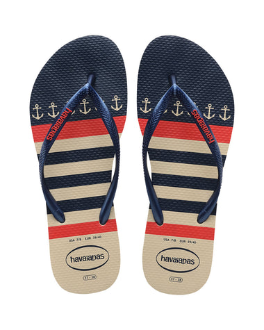 Sandalias Havaianas Slim Nautical Femeninas#color_146-rayas
