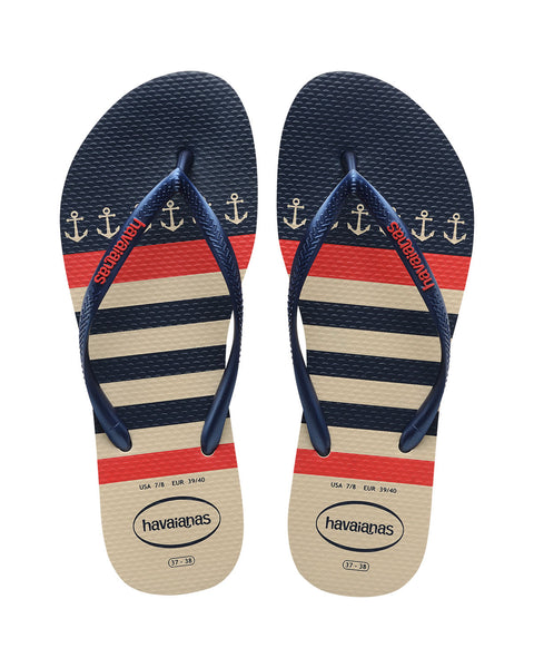 Sandalias Havaianas Slim Nautical Femeninas#color_146-rayas
