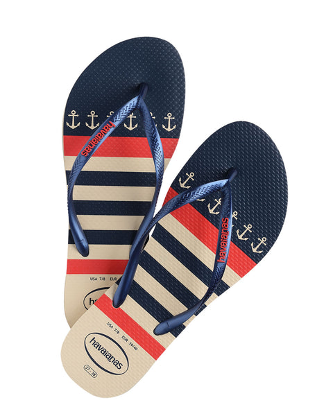 Sandalias Havaianas Slim Nautical Femeninas#color_146-rayas