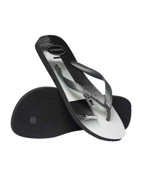 Sandalias Havaianas Top Surfer Masculinas#color_003-estampado-negro