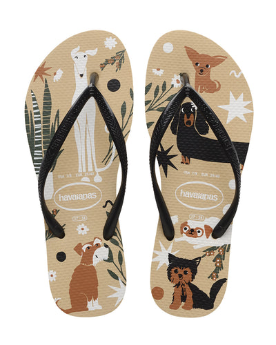 Sandalia Havaianas Slim Pets Femeninas#color_381-cafe-estampado