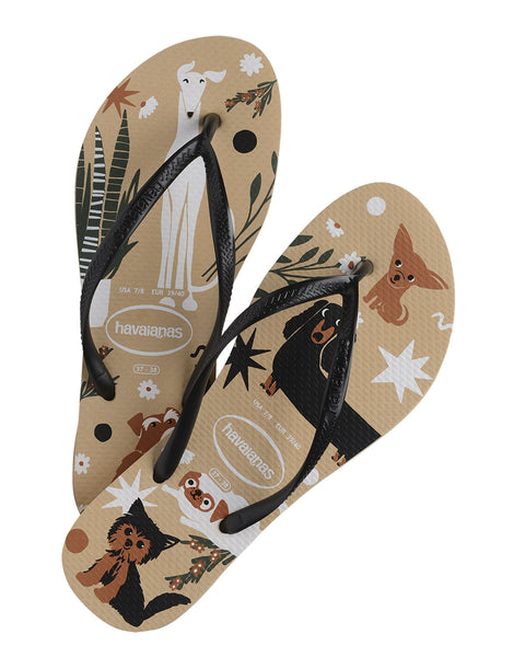 Sandalia Havaianas Slim Pets Femeninas#color_381-cafe-estampado
