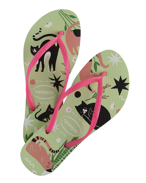 Sandalia Havaianas Slim Pets Femeninas#color_626-verde-claro