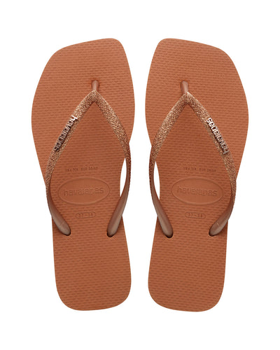 Sandalia Havaianas Slim Square Glitter Femeninas#color_242-naranja