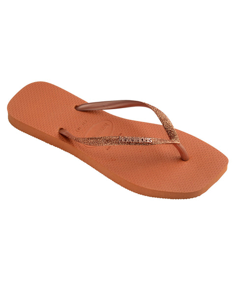 Sandalia Havaianas Slim Square Glitter Femeninas#color_242-naranja