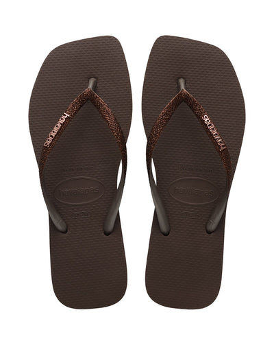 Sandalia Havaianas Slim Square Glitter Femeninas#color_835-cafe-osc