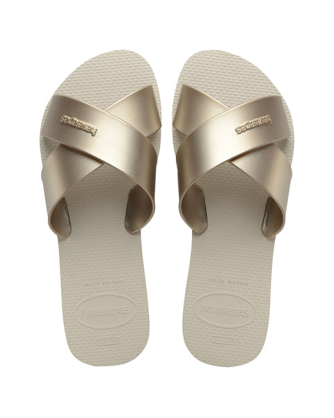 Sandalias Havaianas Femeninas Aqua#color_806-marfil