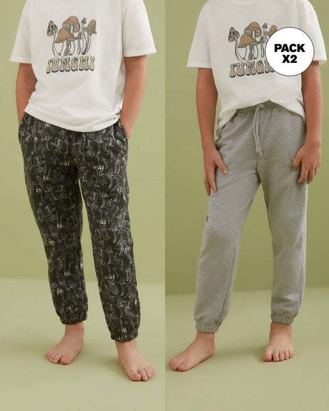 Paquete x 2 joggers infantiles#color_s02-verde-y-gris