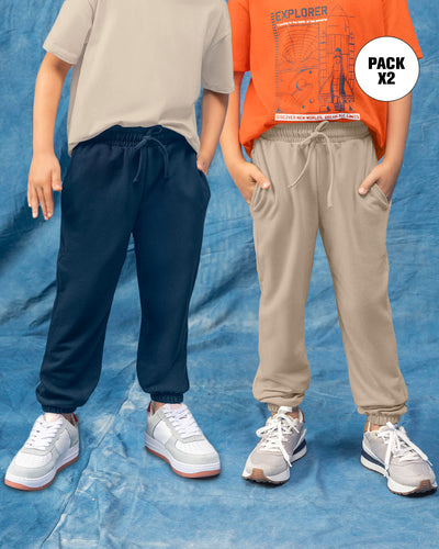 Paquete x 2 joggers infantiles#color_s03-azul-y-taupe