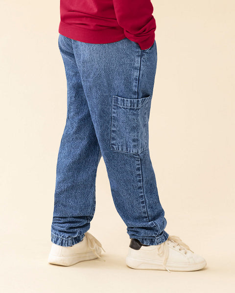 Pantalón exterior jogger infantil#color_052-azul-medio