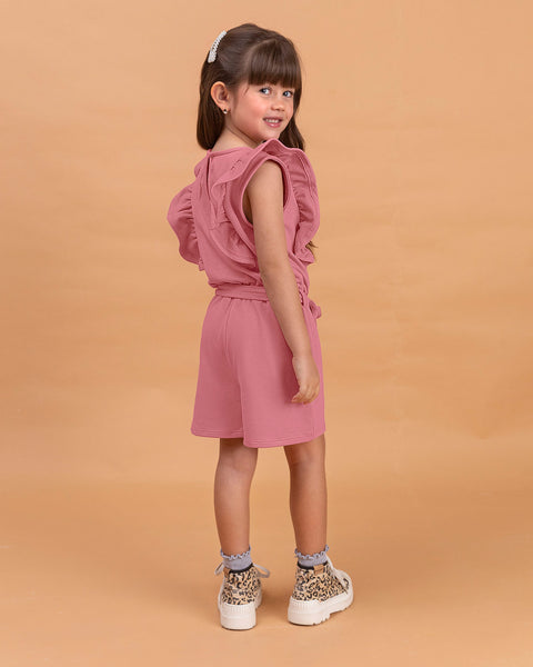 Enterizo infantil con bolero en frente#color_301-rosado