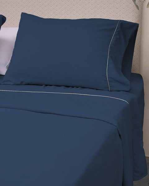 Juego de sábanas cama doble La Mia Stanza#color_510-azul-oscuro
