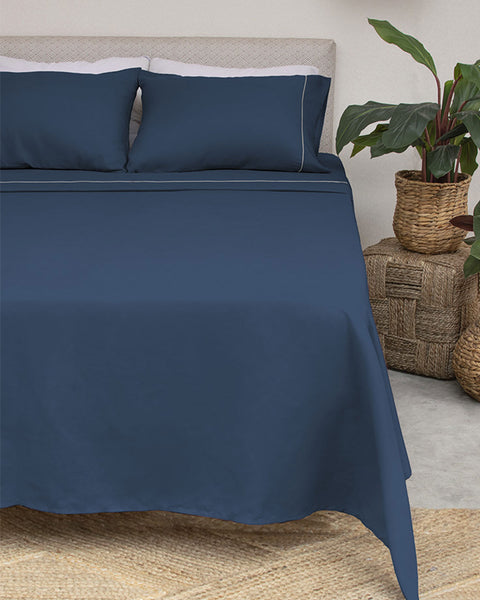 Juego de sábanas cama doble La Mia Stanza#color_510-azul-oscuro