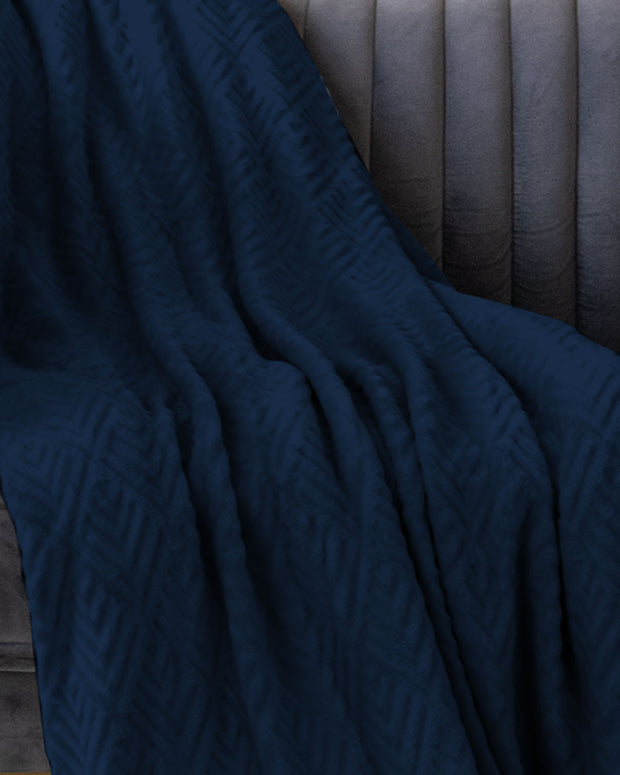 Cobija cama doble en fleece La Mia Stanza#color_547-azul-marino