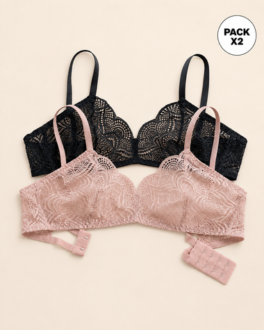 Paquete x 2 bralettes desestructurados y ligeros#color_s02-rosa-negro