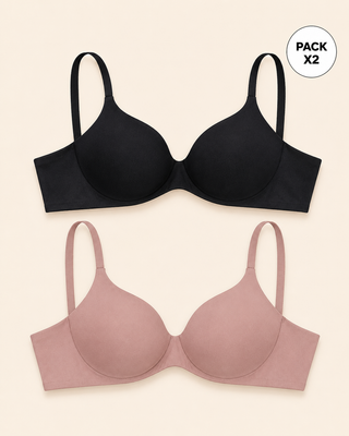 Paquete x 2 brasieres ultraligeros y suaves con copas en doble capa de tela#color_s01-palo-de-rosa-negro