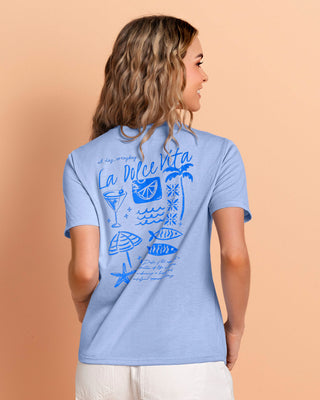 Camiseta en algodón manga corta con estampado localizado#color_c39-azul-claro