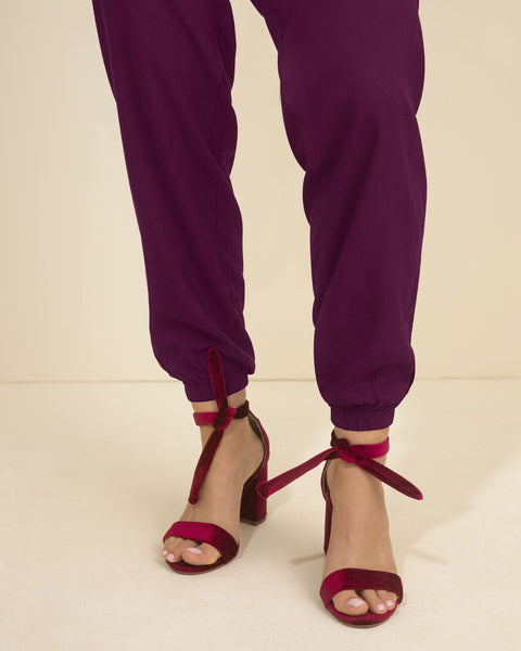 Enterizo tiritas escote en V con resorte y tira para anudar en cintura#color_c37-vino-borgona