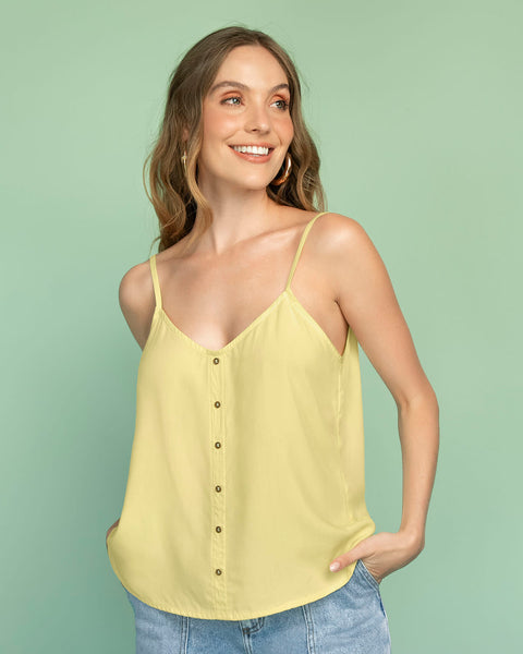 Blusa tiritas con escote en espalda#color_019-amarillo