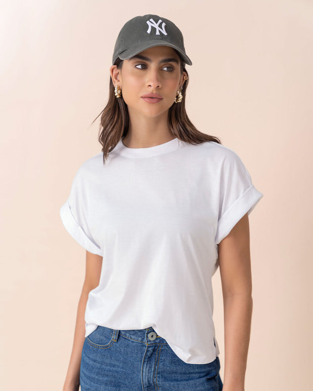 Camiseta con cuello redondo