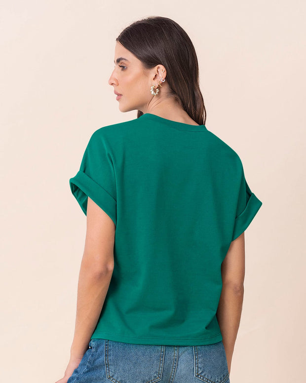 Camiseta con cuello redondo