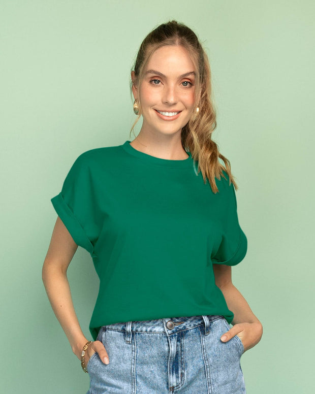 Camiseta con cuello redondo