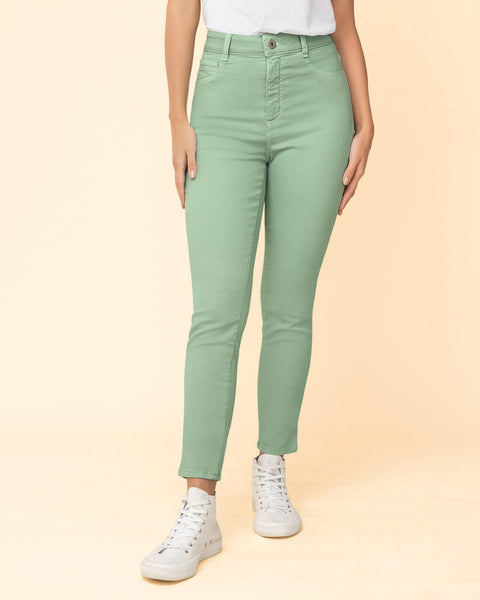 Jean skinny de silueta ajustada#color_198-verde-claro