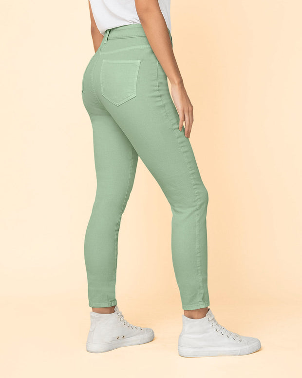 Jean skinny de silueta ajustada#color_198-verde-claro