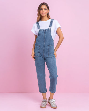 Enterizo largo tipo overall#color_141-indigo-claro