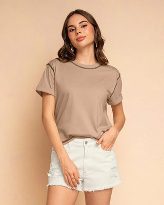 Camiseta básica manga corta con estampado#color_c54-arena