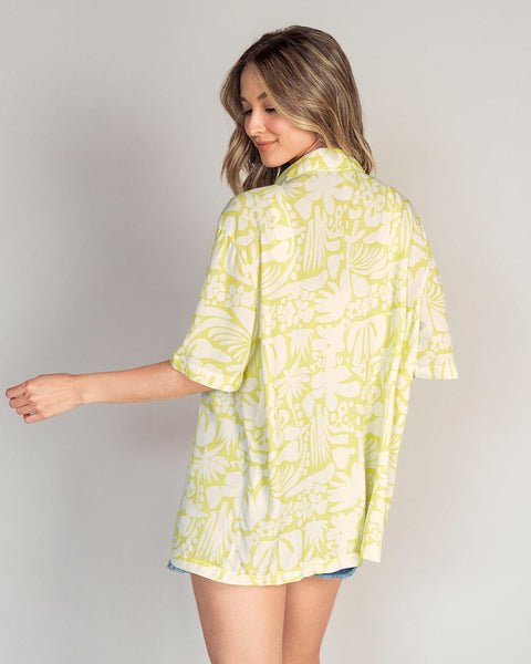 Blusa oversized manga corta#color_060-verde-claro-estampado