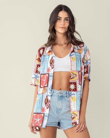 Blusa oversized manga corta#color_077-estampado-marino-multicolor