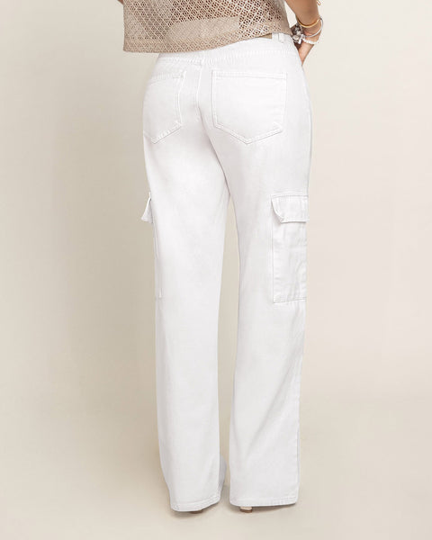 Jean bota ancha con bolsillos laterales funcionales#color_000-blanco