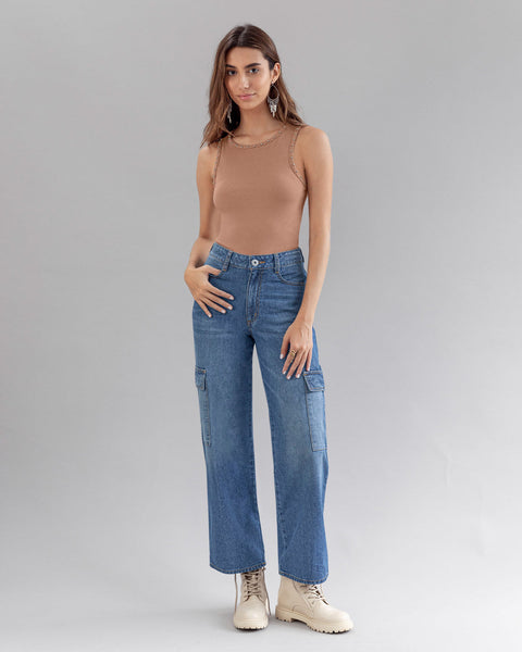 Pantalon Bota Ancha Pantalon Largo De Mujer Cintura Alta Pantalon