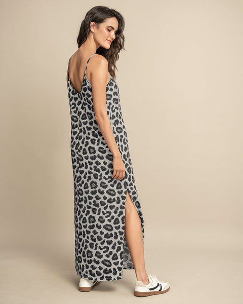 Vestido largo de tiritas con aberturas laterales#color_798-estampado-animal-print