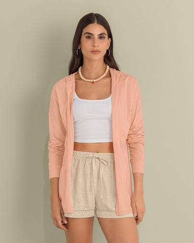 Saquillo largo con capucha y puños en la misma tela#color_219-durazno