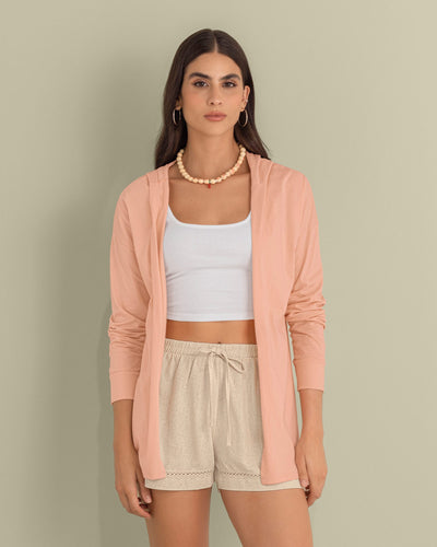 Saquillo largo con capucha y puños en la misma tela#color_219-durazno