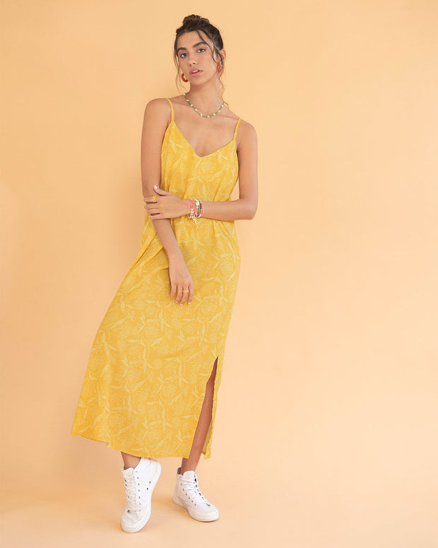 Vestido midi de tiritas