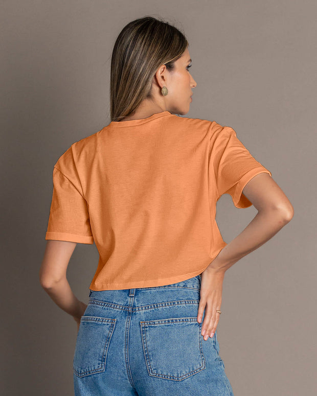 Camiseta cuello redondo y manga corta#color_315-mandarina