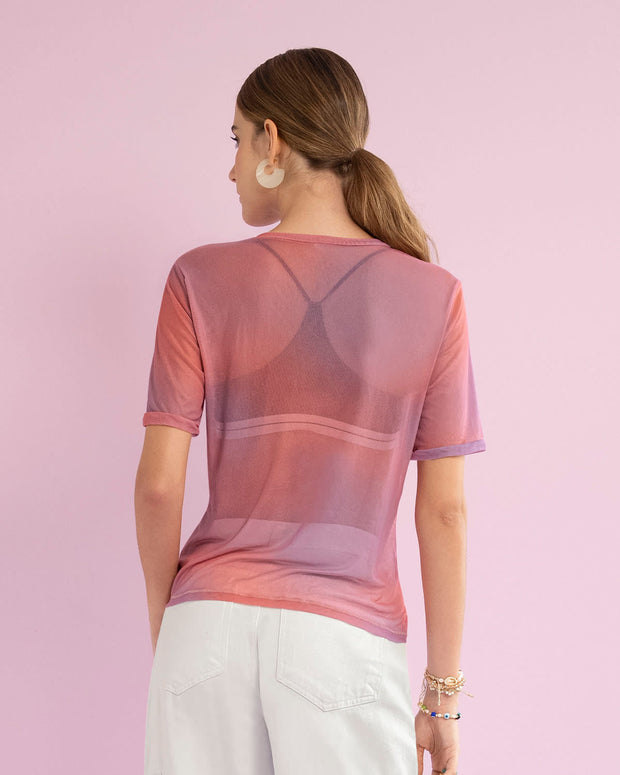 Camiseta manga corta con transparencia#color_012-rosado-degradado