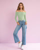 Jeans bota recta con bolsillos y pretina funcional#color_141-indigo-claro