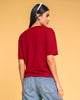 Camiseta manga corta silueta amplia con estampado localizado#color_302-rojo